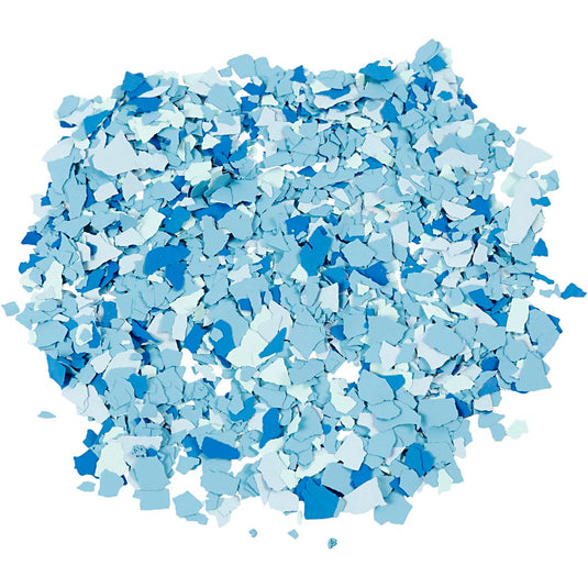 Terrazzo vlokken, blauw, 90 gr 1 doosje