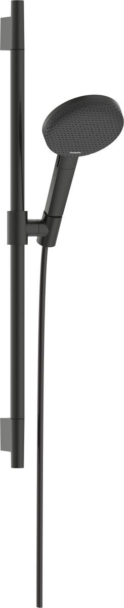 Hansgrohe raindance alive select s - doucheset - ecosmart waterbesparend - select-knop bediening - 125mm maat - 3 straalfuncties - brushed black chrome