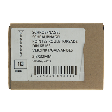 1013896 - 1 kg schroefspijkers verzinkt 3,8x32mm | 4 stuks