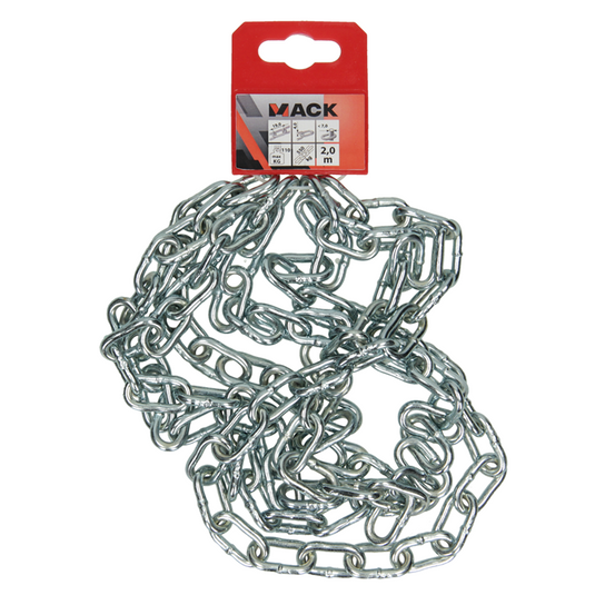 Mack 1004996 - ketting schakel kort din5685-2ø 4mm l 19mm 2m wwl 80 kg | 5 stuks
