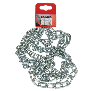 Mack 1004996 - ketting schakel kort din5685-2ø 4mm l 19mm 2m wwl 80 kg | 5 stuks