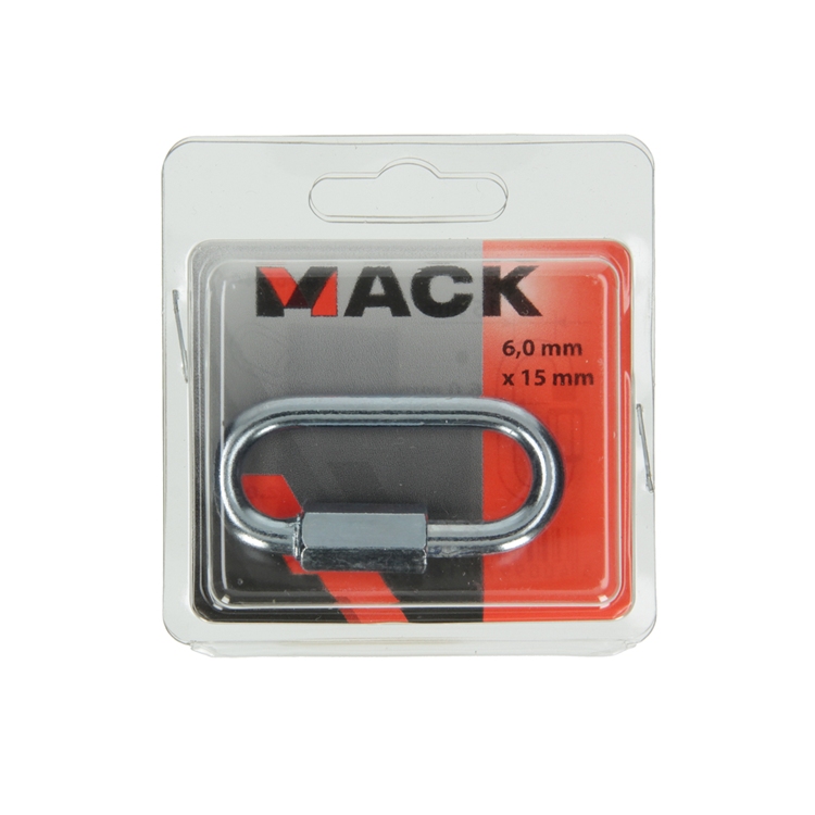 Afbeelding laden in galerijviewer, Mack 1006844 - 1 loze schakel verzinkt +moer bl 6mm | 5 stuks

