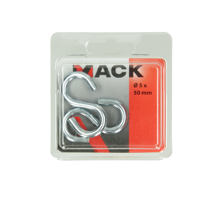 Afbeelding laden in galerijviewer, Mack 1006853 - 2 open s-haken verzinkt bl 5,0x45mm | 5 stuks
