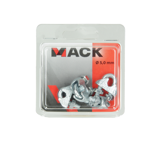 Mack 1006865 - 4 staaldraadklemmen crosby verzinkt 5mm bl | 5 stuks