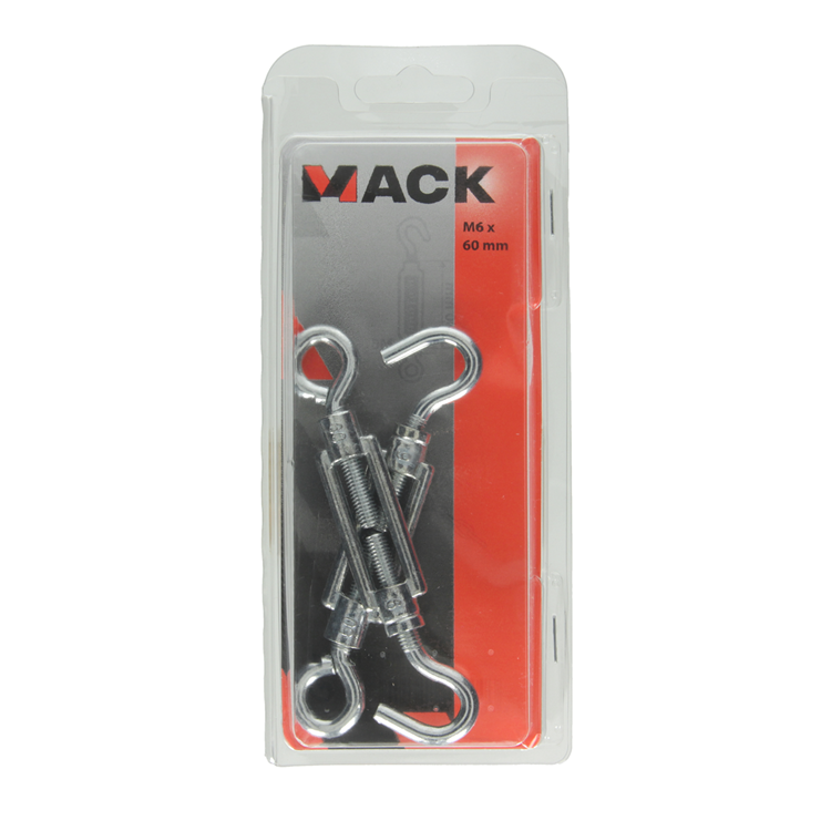 Chargez l'image dans la visionneuse de la galerie, Mack 1006872 - 2 spanners: oog + haak verzinkt m6x60mm bl | 5 stuks
