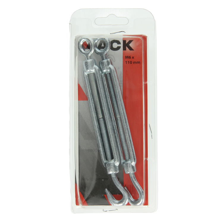Laden Sie das Bild in Galerie -Viewer, Mack 1006873 - 2 spanners: oog + haak verzinkt m6x110mm bl | 5 stuks

