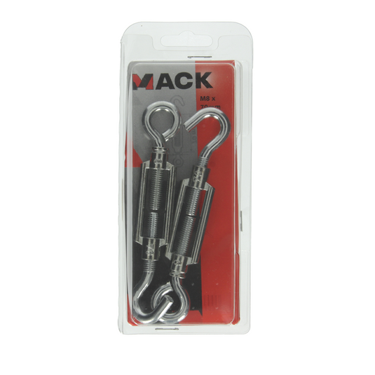 Mack 1006874 - 2 spanners: oog + haak verzinkt m8x70mm bl | 5 stuks
