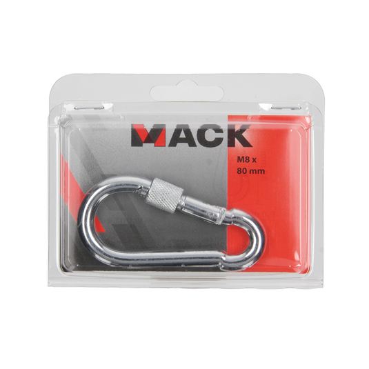 Mack 1006895 - 1 karabijnhaak+borgsl. verzinkt 8mm bl | 5 stuks