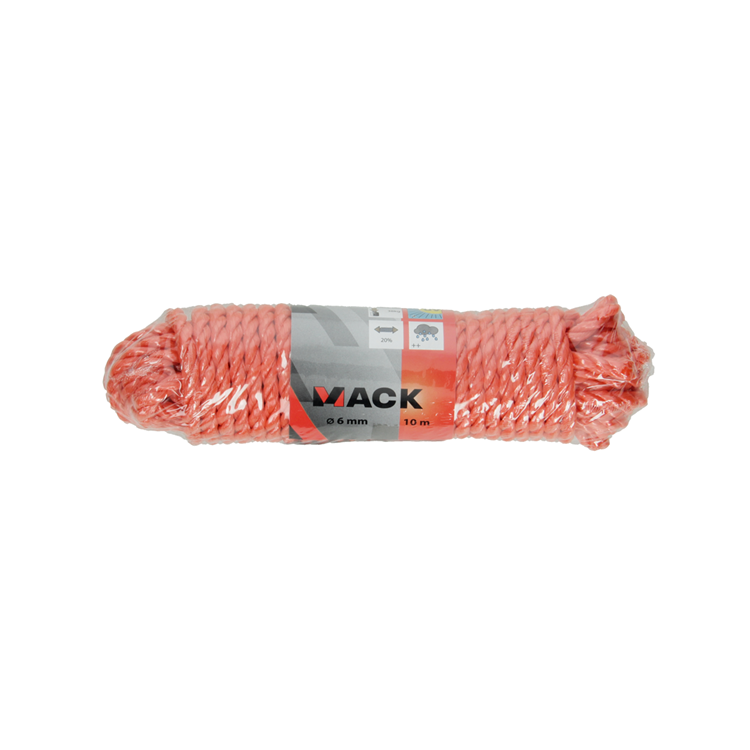 Afbeelding laden in galerijviewer, Mack 1006918 - pp gedraaid oranje streng 6mm 10m | 5 stuks
