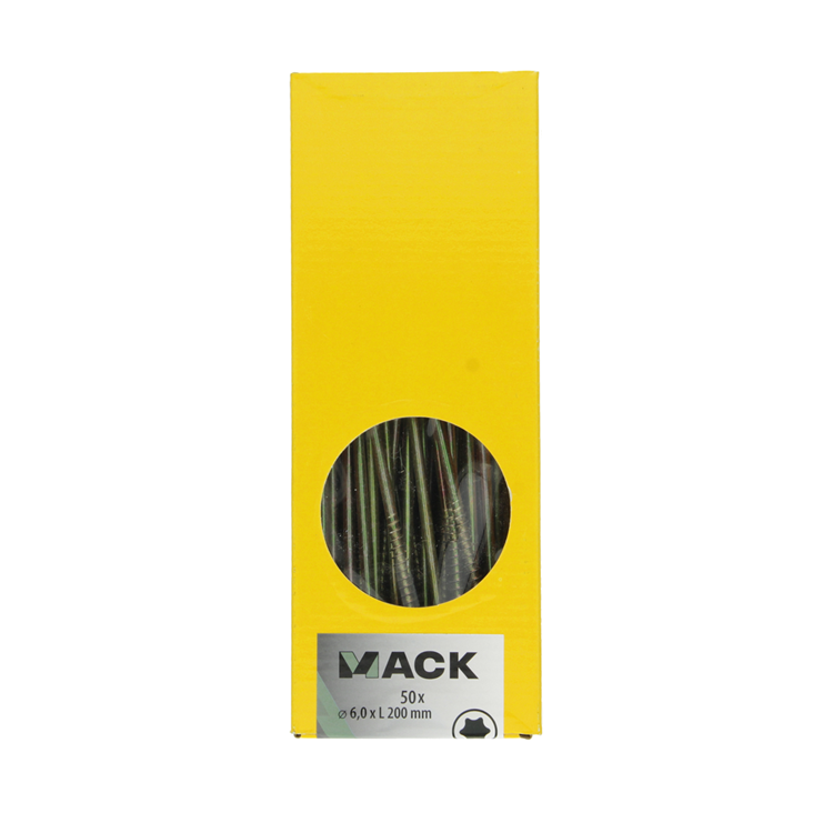 Afbeelding laden in galerijviewer, Mack 1006996 - spaanplschrf. vzkop-zelfb geelverzinkt 50st 6 x 200mm | 2 stuks
