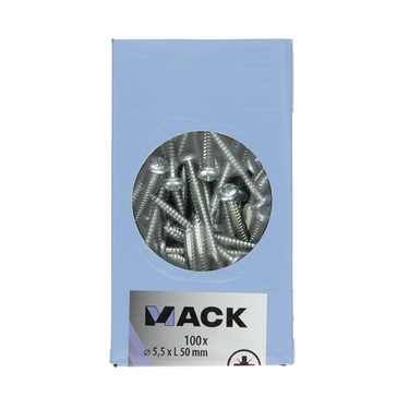 Mack 1007006 - zelftap. schroef cyl. kop 100 100 st 5,5x50mm | 5 stuks