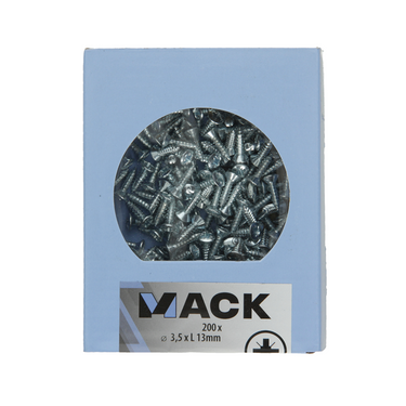 Mack 1007007 - zelftap. schroef bvz kop 200 200 st 3,5x13mm | 5 stuks