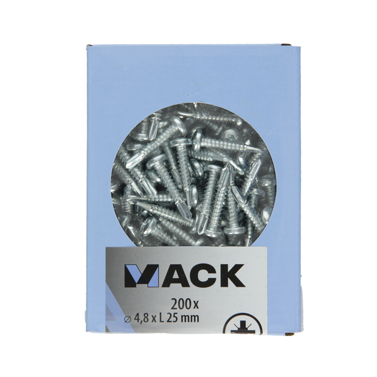 Afbeelding laden in galerijviewer, Mack 1007015 - zelfbor. schroef cyl. kop 200 200 st 4,8x25mm | 5 stuks
