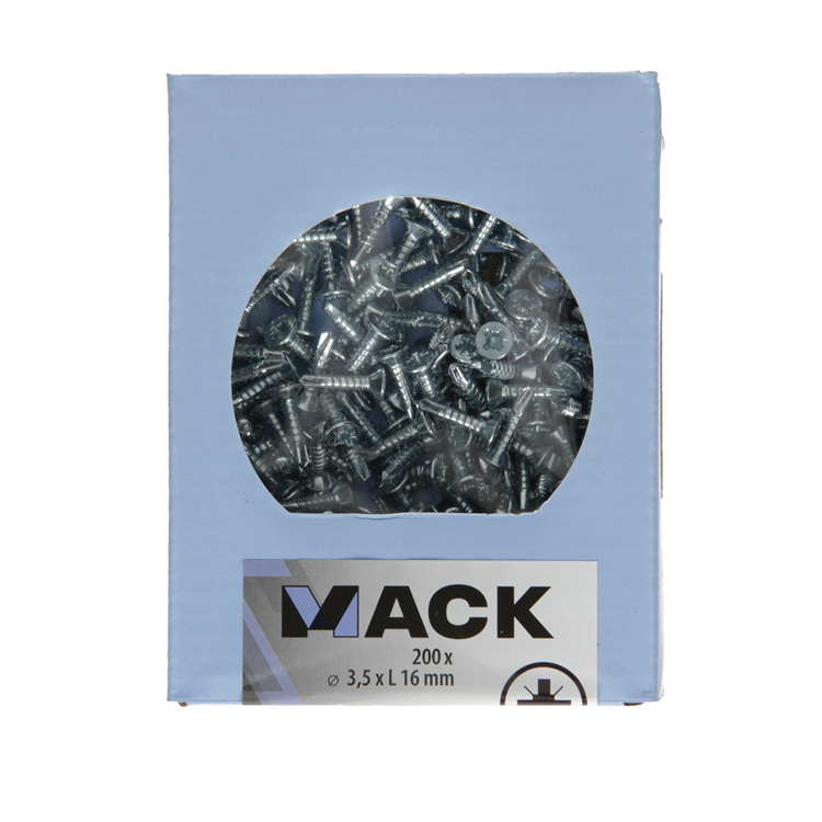 Chargez l'image dans la visionneuse de la galerie, Mack 1007016 - zelfbor. schroef vz kop 200 200 st 3,5x16mm | 5 stuks
