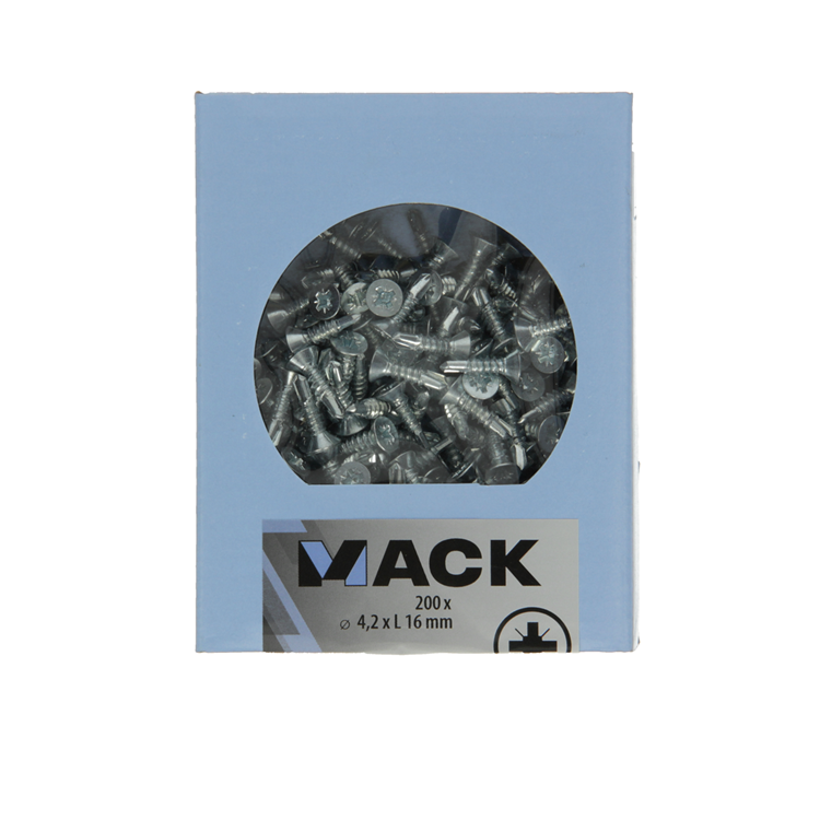 Afbeelding laden in galerijviewer, Mack 1007017 - zelfbor. schroef vz kop 200 200 st 4,2x16mm | 10 stuks
