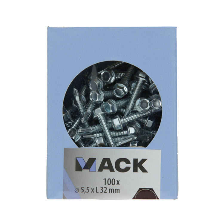 Afbeelding laden in galerijviewer, Mack 1007024 - zelfbor. schroef zeskant 100 100 st 5,5x32mm | 5 stuks
