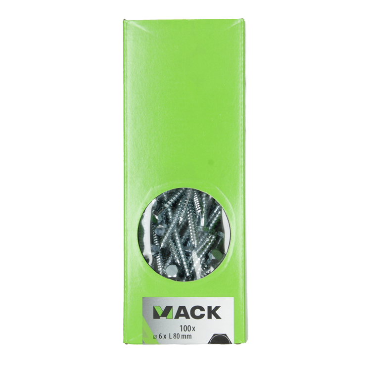 Chargez l'image dans la visionneuse de la galerie, Mack 1007034 - houtdraadbout staal verzinkt 100 st 6 x 80 mm | 2 stuks
