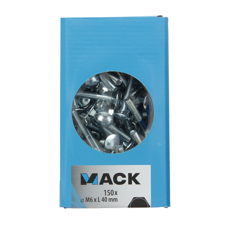 Chargez l'image dans la visionneuse de la galerie, Mack 1007051 - houtbout + moer verzinkt 150 st 6 x 40 mm | 4 stuks
