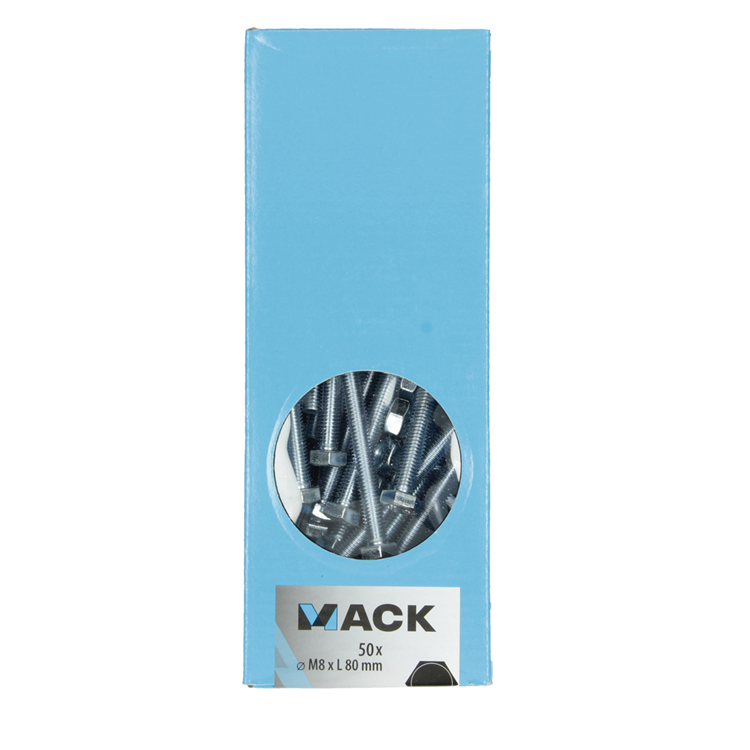 ギャラリービューアに画像をロードする, Mack 1007081 - tapbout + moer verzinkt 50 st 8 x 80 mm | 1 stuks
