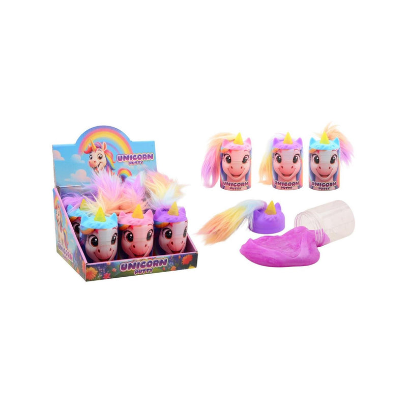 Load image into Gallery viewer, Johntoy crazy fluffy hair unicorn putty
