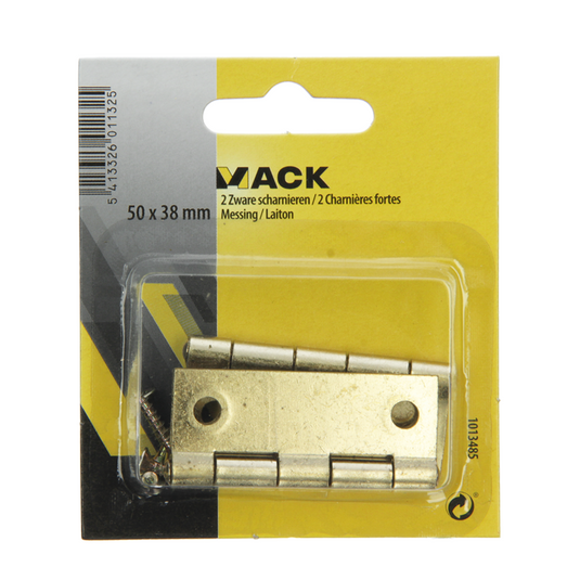 Mack 1013485 - 2 scharnieren vermessingd h 50 x b 38 mm | 5 stuks