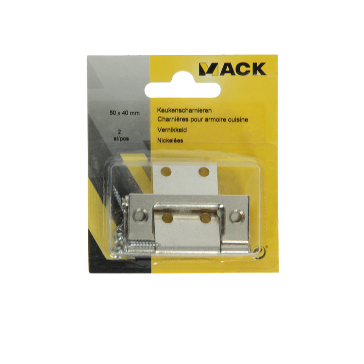 Chargez l'image dans la visionneuse de la galerie, Mack 1013560 - 2 scharnieren voor vouwdeur vernikkeld h 50 x b 40 mm | 5 stuks
