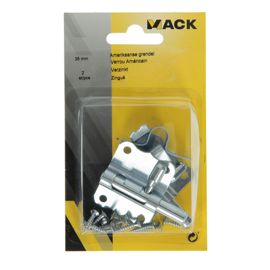 Mack 1013280 - 2 amerikaanse grendels verzinkt a 35 - b 15 mm | 5 stuks
