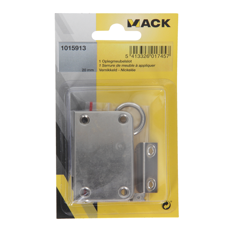 Laden Sie das Bild in Galerie -Viewer, Mack 1015913 - 1 oplegmeubelslot vernikkeld 20mm | 5 stuks
