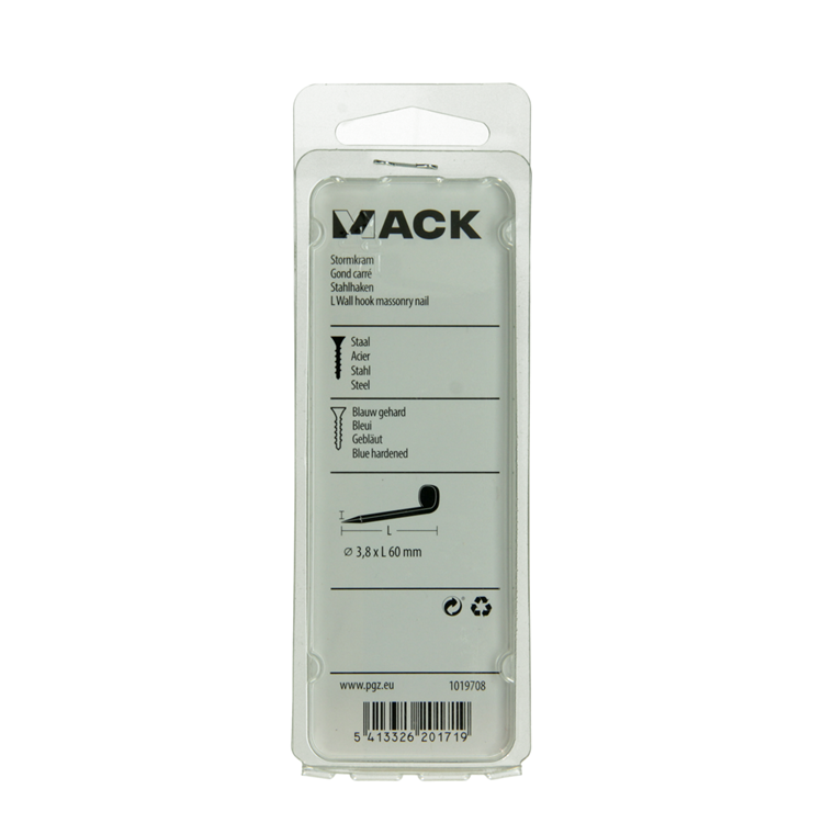 Afbeelding laden in galerijviewer, Mack 1019708 - balkhaak geblauwd staal 6 st 3,8 x 60mm | 5 stuks
