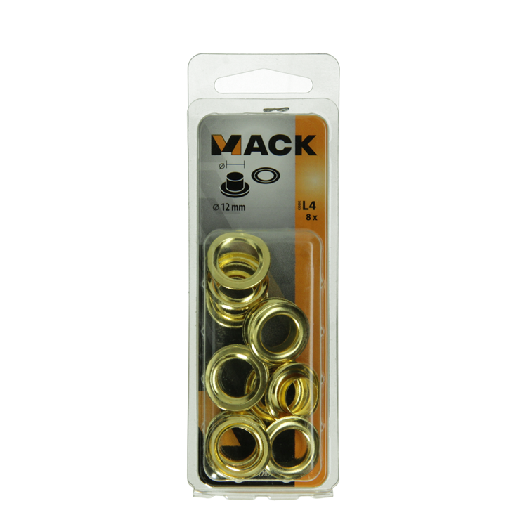 Afbeelding laden in galerijviewer, Mack 1017875 - zeilringen messing 8 st 12mm | 10 stuks
