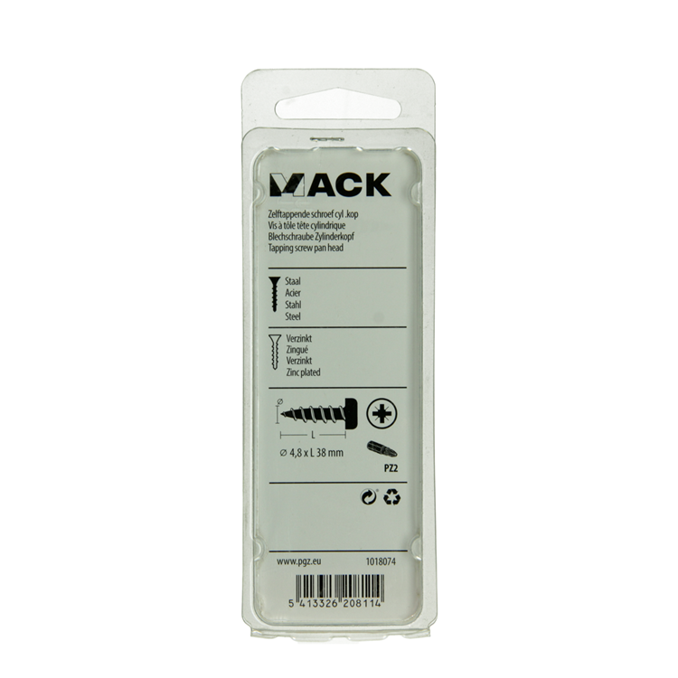 Afbeelding laden in galerijviewer, Mack 1018074 - zelftappende schroef cylkop verz. 24 st 4,8 x 38 mm | 5 stuks
