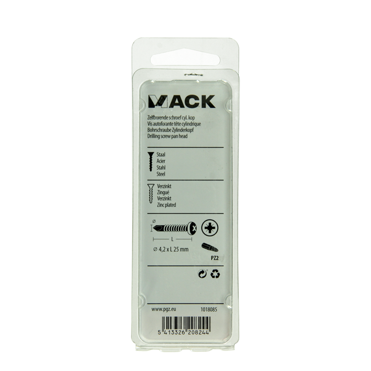 Afbeelding laden in galerijviewer, Mack 1018085 - zelfborende schroef cylkop verz. 65st 4,2 x 25 mm | 5 stuks
