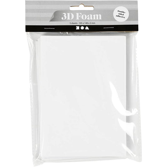 Https: www.cchobby.nl 3d-foam-pads-a6-vel-105x148-mm-dikte-2-mm-wit-5-vel-1-doos