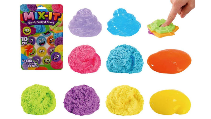 Chargez l'image dans la visionneuse de la galerie, Johntoy multi container pack - sand, putty en slijm - 10dlg.
