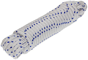 Mack 1006922 - pp gevlochten wit blauw streng8mm 10m | 5 stuks
