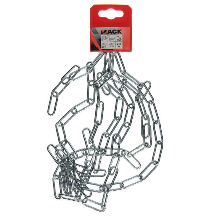 Afbeelding laden in galerijviewer, Mack 1004999 - ketting schakel lang din5685-1ø 3mm l 26mm 2m wwl 40 kg | 5 stuks
