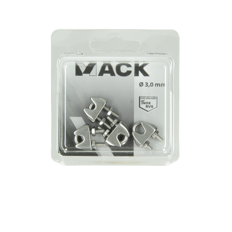 Laden Sie das Bild in Galerie -Viewer, Mack 1006889 - 4 staaldraadklemmen crosby inox 3mm bl | 5 stuks
