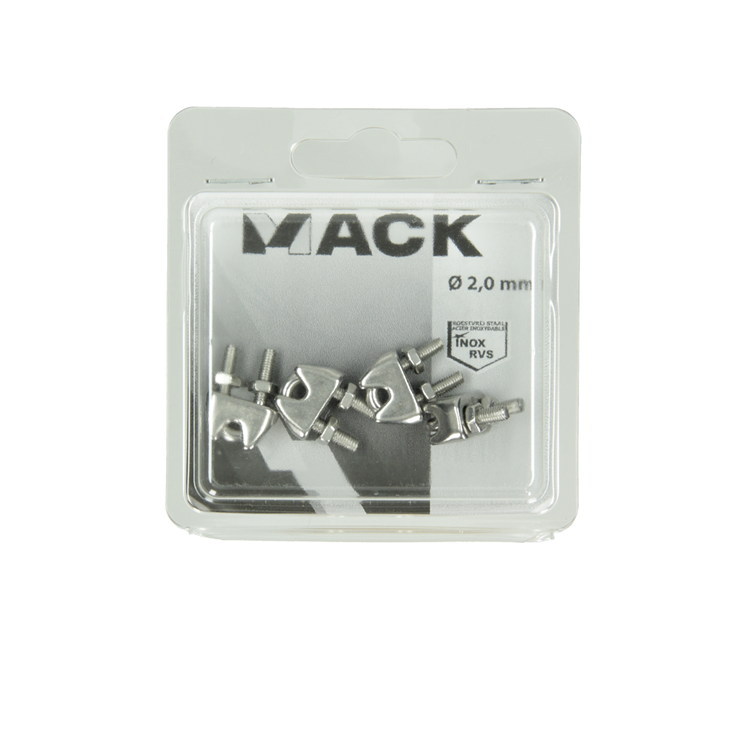 ギャラリービューアに画像をロードする, Mack 1006890 - 4 staaldraadklemmen crosby inox 1-2mm bl | 5 stuks

