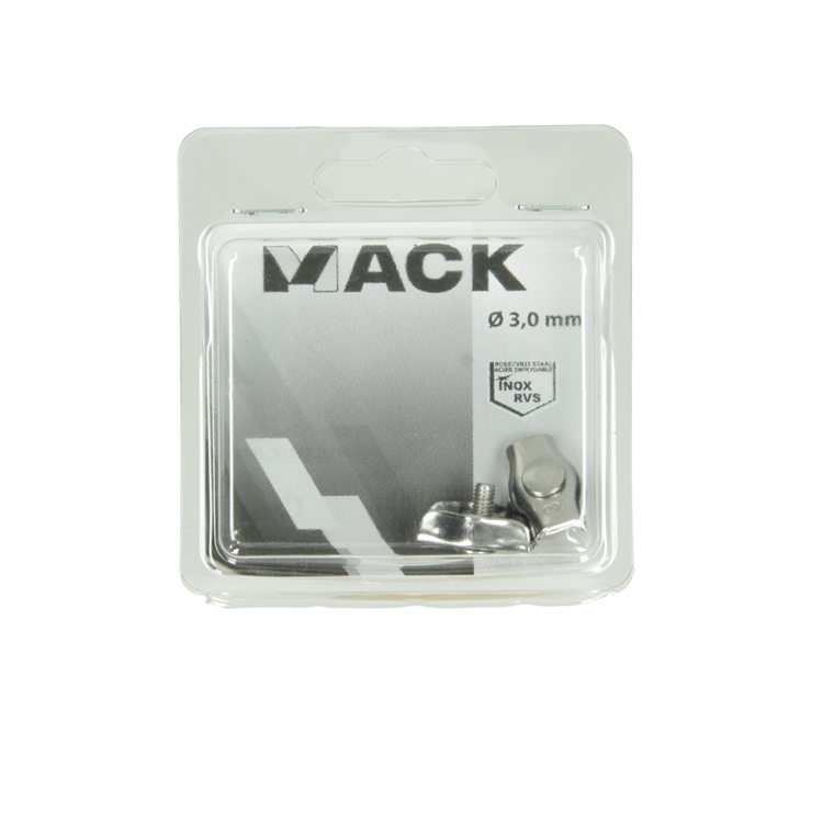 ギャラリービューアに画像をロードする, Mack 1006893 - 2 staaldraadklemmen simplex inox 1,5-3mm bl | 5 stuks
