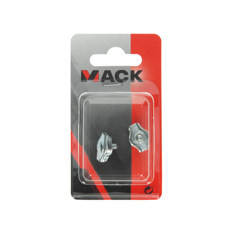 Afbeelding laden in galerijviewer, Mack 1008482 - 2 staaldraadklemmen 2mm simplex verzinkt | 10 stuks
