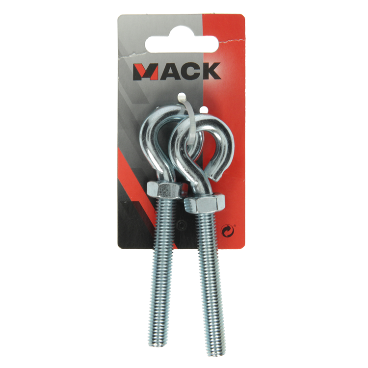Chargez l'image dans la visionneuse de la galerie, Mack 1008554 - 2 oogbouten + moer m10 x 80mm verzinkt | 10 stuks
