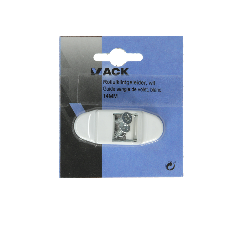Afbeelding laden in galerijviewer, Mack 1010104 - 1 rolluiklintgeleider wit 14mm | 5 stuks
