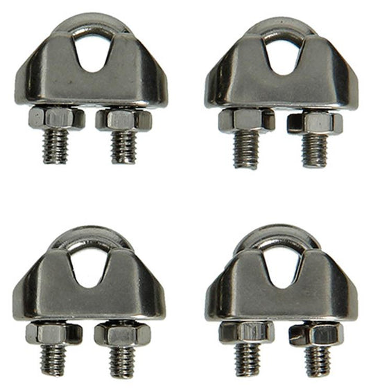 Mack 1008434 - 4 staaldraadklemmen 3mm inox | 10 stuks