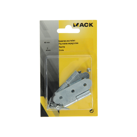 Mack 1013256 - 2 spaanse paumellen rechts verzinkt h 60 x b 40 mm | 5 stuks
