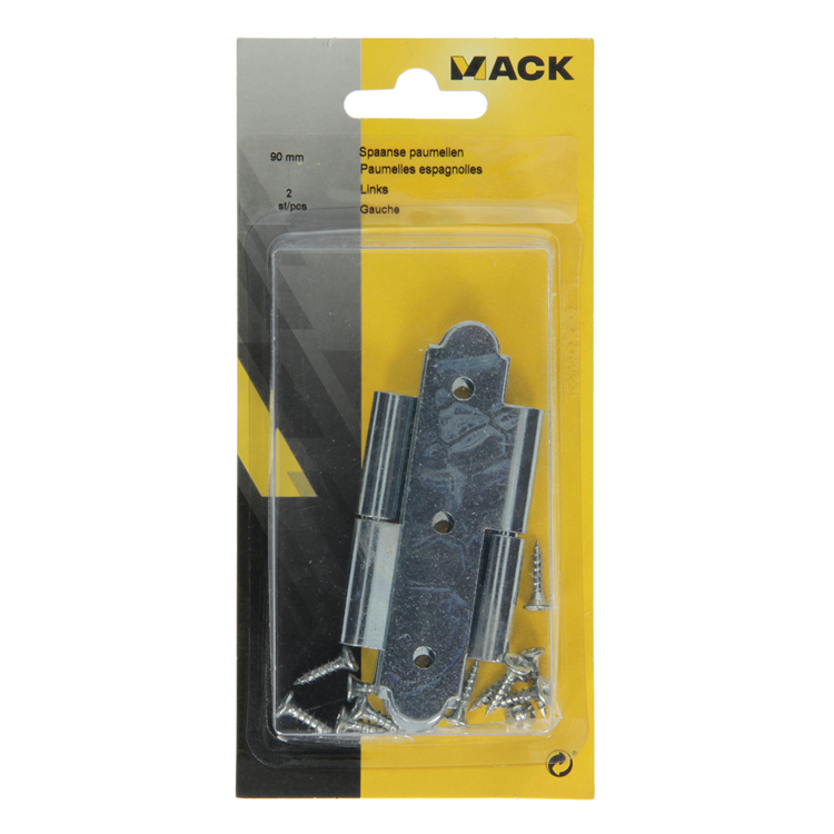 Afbeelding laden in galerijviewer, Mack 1013260 - 2 spaanse paumellen links verzinkt h 90 x b 50 mm | 5 stuks
