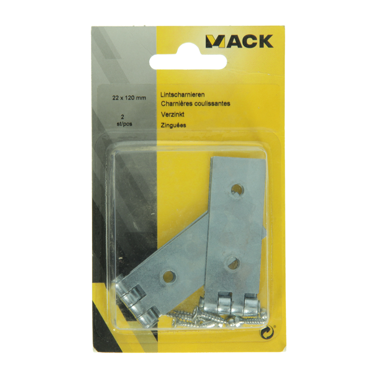 ギャラリービューアに画像をロードする, Mack 1013483 - 2 lintscharnieren verzinkt h 22 x b 120 mm | 5 stuks
