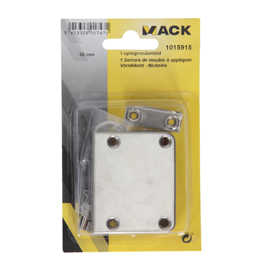 Mack 1015915 - 1 oplegmeubelslot vernikkeld 30mm | 5 stuks