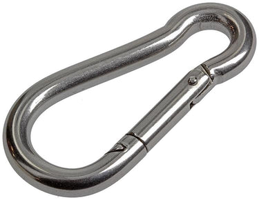 Mack 1008440 - 1 karabijnhaak + veer 8 x 80mm inox | 10 stuks