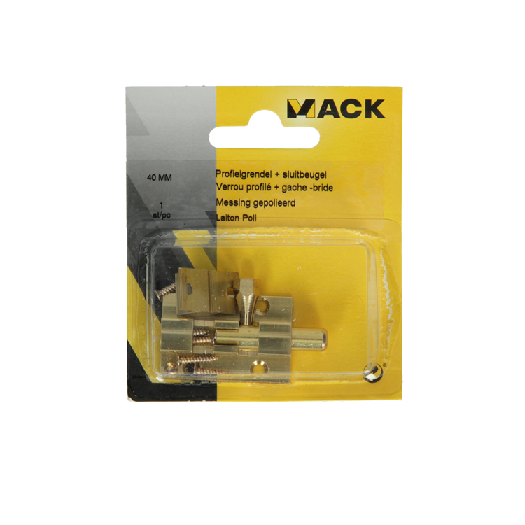 Afbeelding laden in galerijviewer, Mack 1013714 - 1 schuifgrendel messing gepolierd a 40 - b 13 mm | 5 stuks
