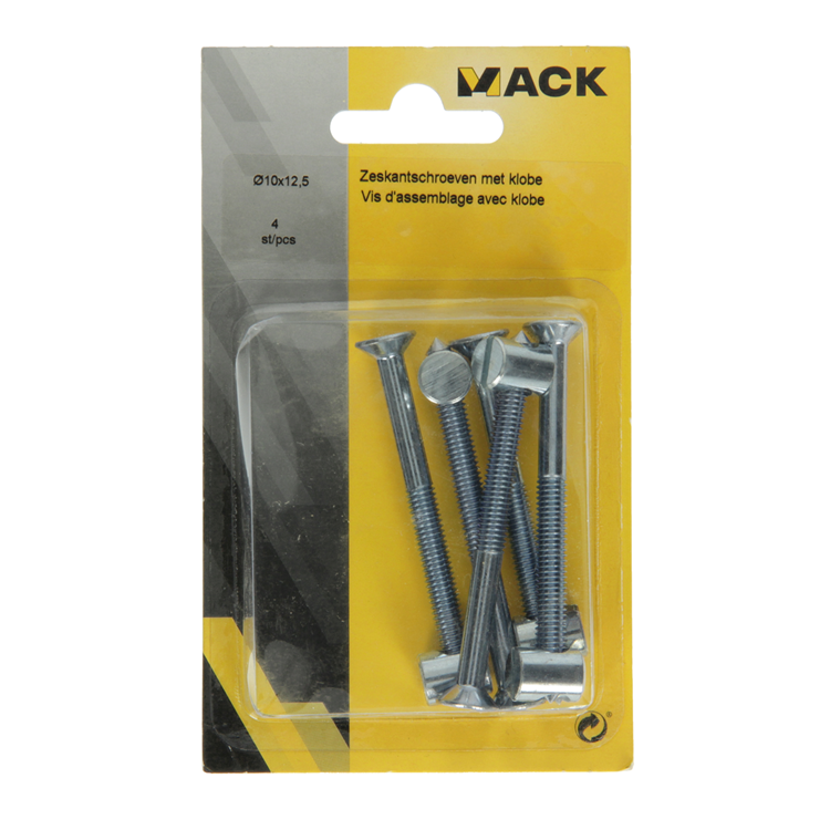 Afbeelding laden in galerijviewer, Mack 1013836 - 4 verbindingsschroeven met dwarsmoer m6x70 + m10x12,5 | 5 stuks
